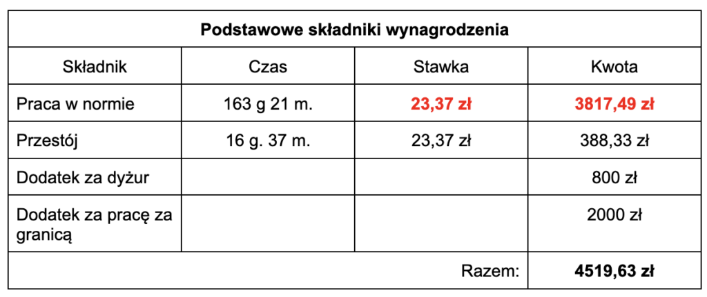 skladniki wynagrodzenia 01, czas pracy kierowcy, program do rozliczania kierowców