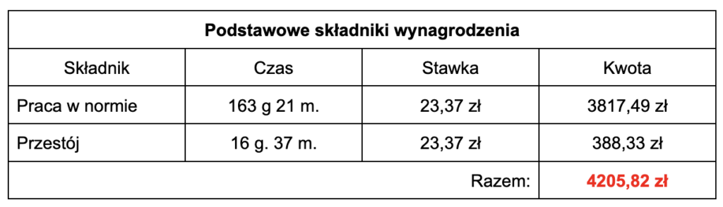 skladniki wynagrodzenia 03, czas pracy kierowcy, program do rozliczania kierowców