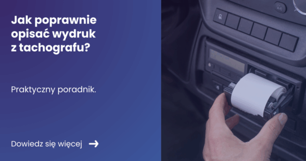 opis wydruku z tachografu
