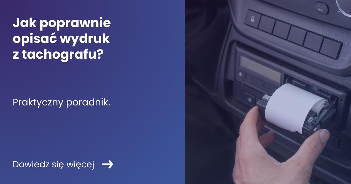 opis wydruku z tachografu