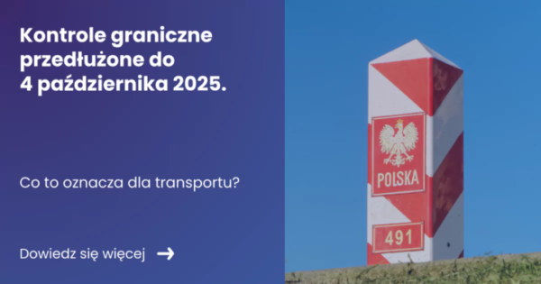 kontrole-graniczne-przedluzone banner zawierający z lewej strony tytuł artykułu: Kontrole graniczne przedłużone do 4 października z prawej strony zdjęcie słupa granicznego