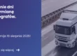 Banner z lewej strony tytuł ostatnie dni na wymianę tachografów z prawej zdjęcie ciężarówki