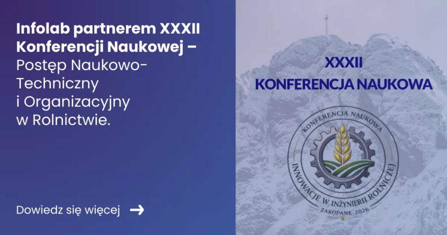 infolab-partnerem-xxxii-konferencji-naukowej Grafika prezentująca z lewej strony tytuł Infolab partnerem XXXII konferencji naukowej. Z prawej zdjęcie ze strony organizatora