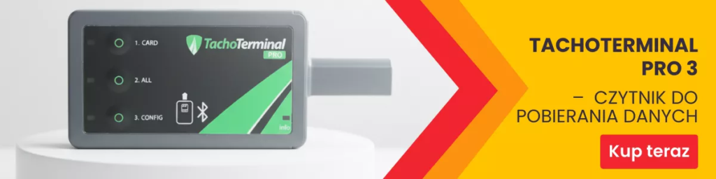 Grafika prezentująca produkt TachoTerminal PRO 3 czytnik danych z tachografu