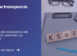 Grafika prezentująca z lewej strony tytuł artykułu: KSeF w transporcie. Faktura jest doręczona, ale czy termin płatności już biegnie? z prawej zdjęcie biurka z kalkulatorem, okularami oraz notesem na którym leżą ułożone literki KSeF